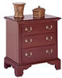 cherry nightstand three drawer